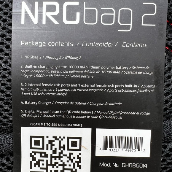 Ghostek NRGbag 2  Black Tech Backpack NWT - Picture 5 of 16